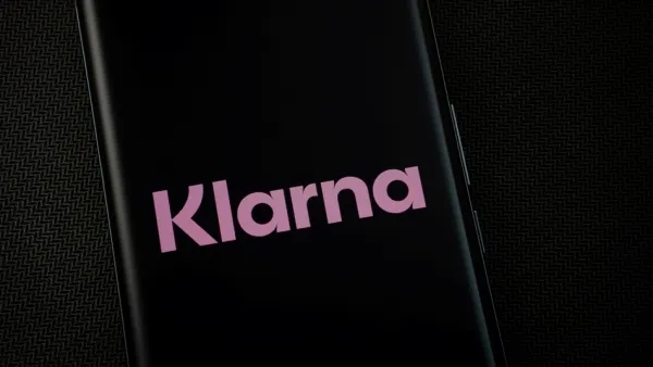 Klarna logo on a smartphone screen