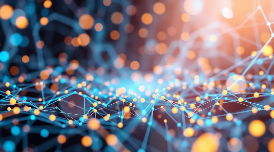 Abstract network of connected nodes