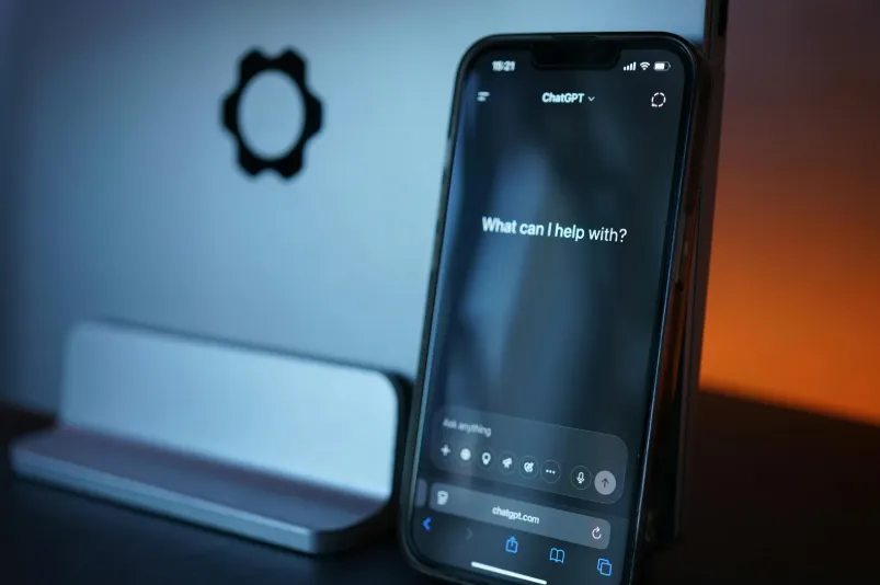 Smartphone showing the ChatGPT app