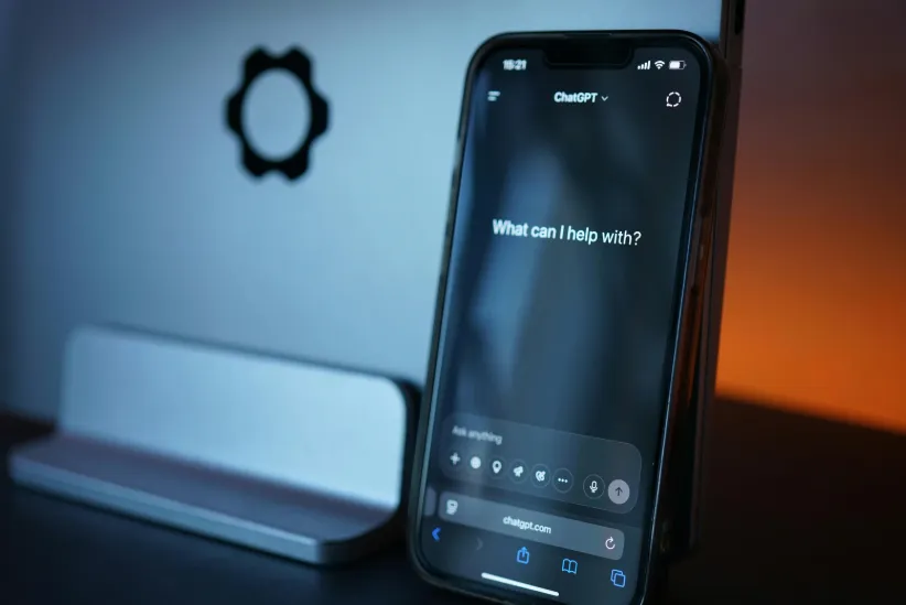 ChatGPT app open on a smartphone